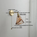 Axyaa Glass Copper LED Wall Sconce for Corridor Bedroom Living Room