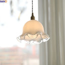 Axyaa Nordic LED Pendant Lights Copper Glass Chandelier