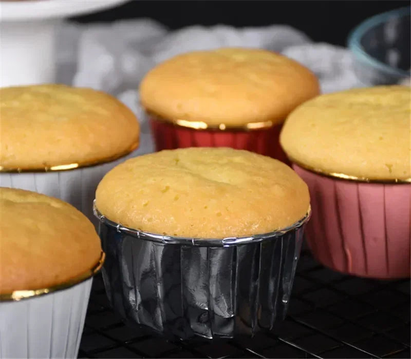 Axya Golden Cupcake Liners - 50 Pack
