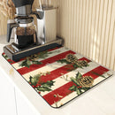 Axyaa Christmas Stripes Kitchen Absorbent Mat