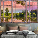 Axyaa 3D Window Scenery Tapestry Room Decoration Wall Hanging Art Background