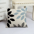 Blue Arrow Geometric Petal Linen Pillowcase by Axyaa