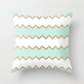 Axyaa Mint Green Geometric Animal Print Pillowcase for Home and Office Decor