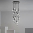 Axyaa LED Staircase Chandeliers: Modern Hanging Lights for Living Room Decor and Indoor Lighting