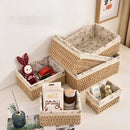 Axyaa Hand-woven Rattan Storage Baskets - Multi-Purpose, Home Decor, Toy Storage