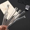 Axyaa High Borosilicate Glass Straw for Bubble Tea Smoothies Cocktails
