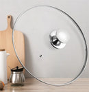 Axya Glass Handle Stainless Steel Pot Lid for Frying Pan and Wok