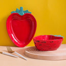 Axyaa Fruit Series Hand-painted Ceramic Tableware: Strawberry Lemon Pineapple Dish Bowl