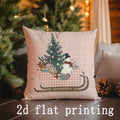 Christmas Pillow Covers by Axyaa: Festive Pattern Cushion Cover for Sofa, Bedroom, Car