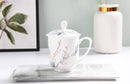 Axyaa Blue Orchid Espresso Cup Set Bone  Ceramic Tea Thermal Mug