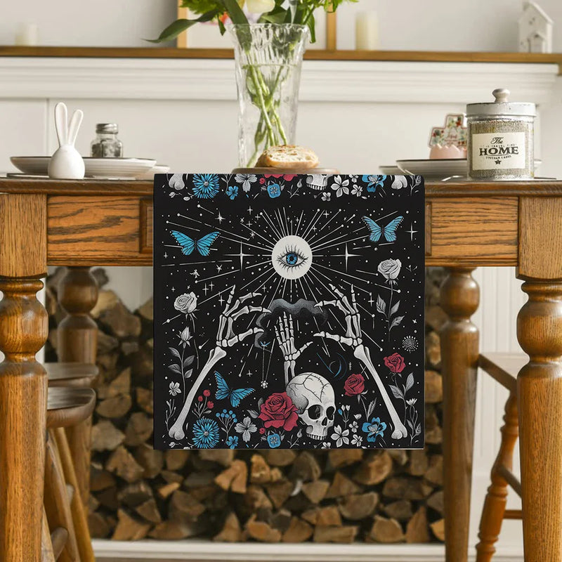 Axyaa Halloween Plants Table Runner: Indoor Outdoor Dining Decor