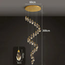 Axyaa Crystal Chandelier Stair Pendant Living Room Pendant Lights Interior Lighting