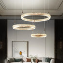 Axyaa Circular Crystal Pendant Light: Modern, Luxury, and Atmospheric for Living Room
