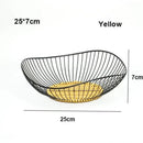 Axyaa Vine Woven Iron Fruit Plate, 6 Styles Vegetable Drain Basket for Bedroom & Bathroom