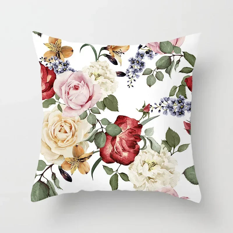 Axyaa Rose Flowers Cushion Cover 45*45cm Home Decor Sofa Car Pillow Cover