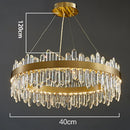 Axyaa Crystal Ceiling Chandeliers: Modern Dining Room Pendant Light for Living Room Lighting