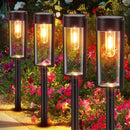 Axyaa Solar LED Pathway Lights - Waterproof Walkway Landscape Lighting