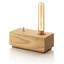 Axyaa Wooden Block Toggle Switch Cube Table Lamp for Home Art Cafe Bar