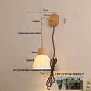 Axyaa Adjustable LED Wall Light Fixture with Ceramic Wood Base