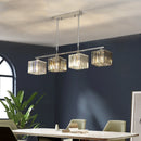 Axyaa Chrome Led Crystal Chandelier Lighting for Modern Living Room