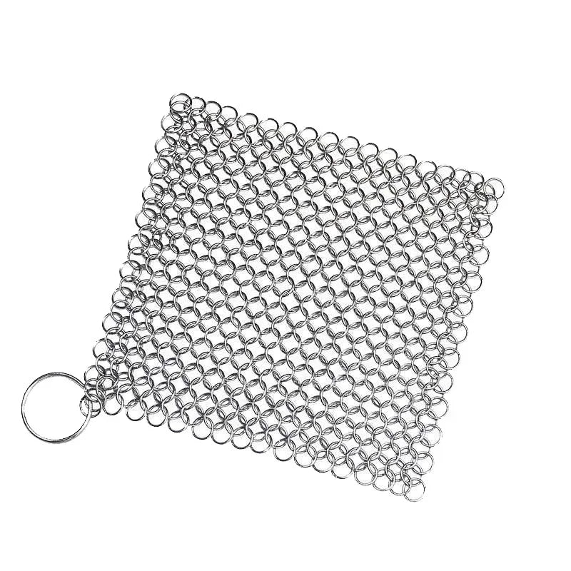 Axyaa Cast Iron & Stainless Steel Cleaner Brush Scrubber Pad Kitchen Gadget