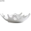 Axyaa White Ceramic Plate Set for Dining and Kitchen, Irregular Design, Durable Structure