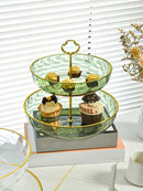 Axyaa Multi-Layer Snack Tray Set for Family Tea Table and Living Room