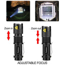 Axya Mini LED Flashlight - Portable Pocket Emergency Torch, Zoomable Small 14500/18650