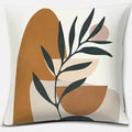 Axyaa Brown Green Abstract Pillow Cover 45x45 - Home Office Bedroom Sofa Car Decoration