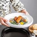 Axyaa Solid Color Salad Plate Set: Creative Tableware in Irregular Shape for Restaurant & Kitchen