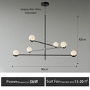 Axyaa Modern Glass Ball LED Ceiling Chandelier for Home Lighting