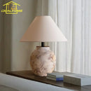 Axyaa Vintage Ceramic Table Lamp in Medieval Zen Art Style