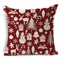 Axyaa Red Striped Plaid Linen Cushion Cover 45X45CM Home Pillow Case