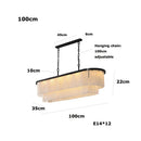 Axyaa Black Alabaster LED Chandelier for Living Dining Room