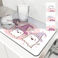 Axyaa Halloween Ghost Draining Mat - Quick Dry Kitchen & Bathroom Drain Pad