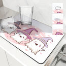 Axyaa Halloween Ghost Draining Mat - Quick Dry Kitchen & Bathroom Drain Pad
