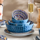 Axyaa Bohemian Retro Ceramic Tableware Set for Serving and Dining
