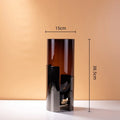 Amber Double Layer Glass Vase by Axyaa - Floral Arrangement & Room Decoration Accessory