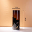 Amber Double Layer Glass Vase by Axyaa - Floral Arrangement & Room Decoration Accessory