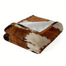 Axyaa Cozy Patchwork Animal Print Blanket Shawl - Soft Sofa Nap Throw