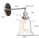 Axyaa Industrial Glass Wall Sconce Art Light for Stair, Foyer, Bedroom & Dining Room
