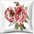 Pink Flower Pattern Cushion Cover by Axyaa - 45x45cm Decorative Pillowcase