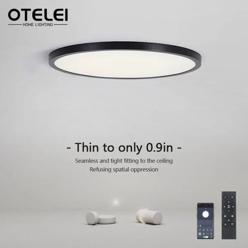 Axyaa 20" LED Smart Ceiling Lamp with Remote Control for Bedroom and Living Room