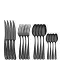 Axyaa 16-Piece Stainless Steel Cutlery Set - Knife Fork Spoon