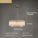 Axyaa Glass LED Chandelier: Luxury Modern Home Decor Lighting