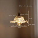 Axyaa Green Stripe Glass Pendant Lamp for Home Decor and Lighting