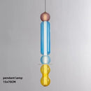 Axyaa Stained Glass Pendant Lamps LED - Creative Lighting Fixtures for Bar, Restaurant, Bedroom