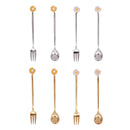 Axyaa Stainless Steel Cartoon Cutlery Set - Spoon Fork Dessert Ice Cream Coffee Cake Fork
