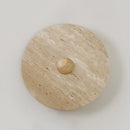Axyaa LED Wall Sconces Vintage Industrial Pull Chain Switch Yellow Travertine-Look
