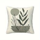 Axyaa Geometric Leaf Pattern Pillowcase: Minimalist Bohemian Decor, Soft and Stylish Sofa Cushion Cover
